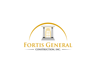 Fortis General Construction, Inc. logo design by Drago