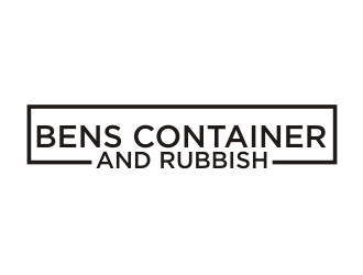 Bens Container and Rubbish logo design by BintangDesign