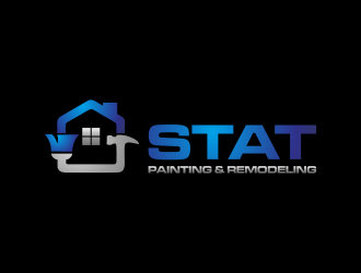 STAT Painting & Remodeling logo design by luckyprasetyo