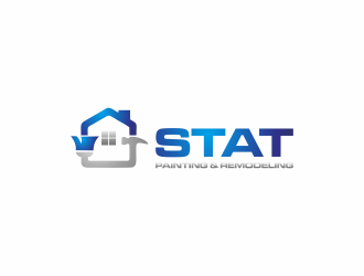 STAT Painting & Remodeling logo design by luckyprasetyo