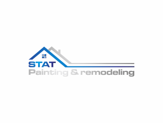 STAT Painting & Remodeling logo design by luckyprasetyo