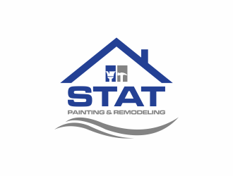 STAT Painting & Remodeling logo design by luckyprasetyo