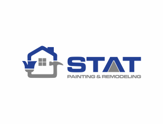 STAT Painting & Remodeling logo design by luckyprasetyo