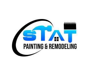 STAT Painting & Remodeling logo design by serprimero