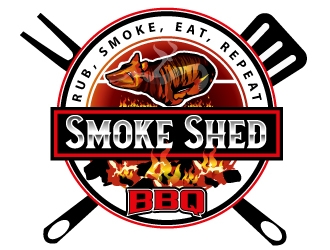 Smoke Shed BBQ logo design by Suvendu