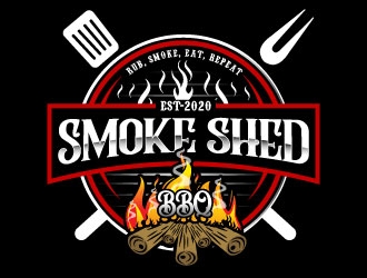 Smoke Shed BBQ logo design by Suvendu