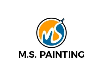 M.S. Painting logo design by MarkindDesign