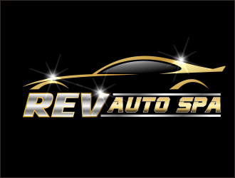 REV Auto Spa logo design by bosbejo