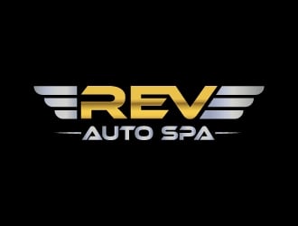 REV Auto Spa logo design by Mirza