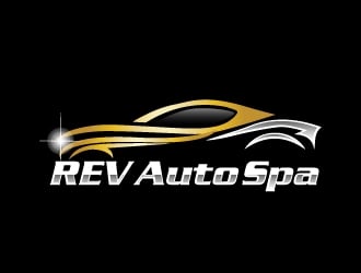 REV Auto Spa logo design by AamirKhan