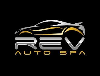 REV Auto Spa logo design by AamirKhan