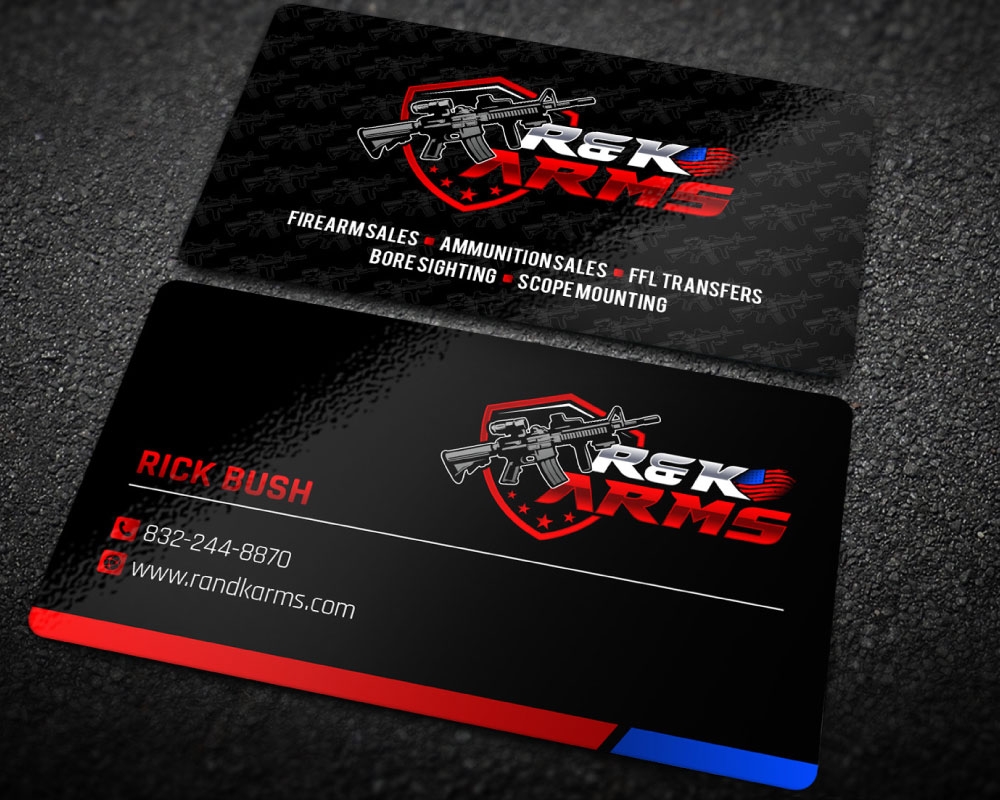 R & K Arms logo design by Boomstudioz