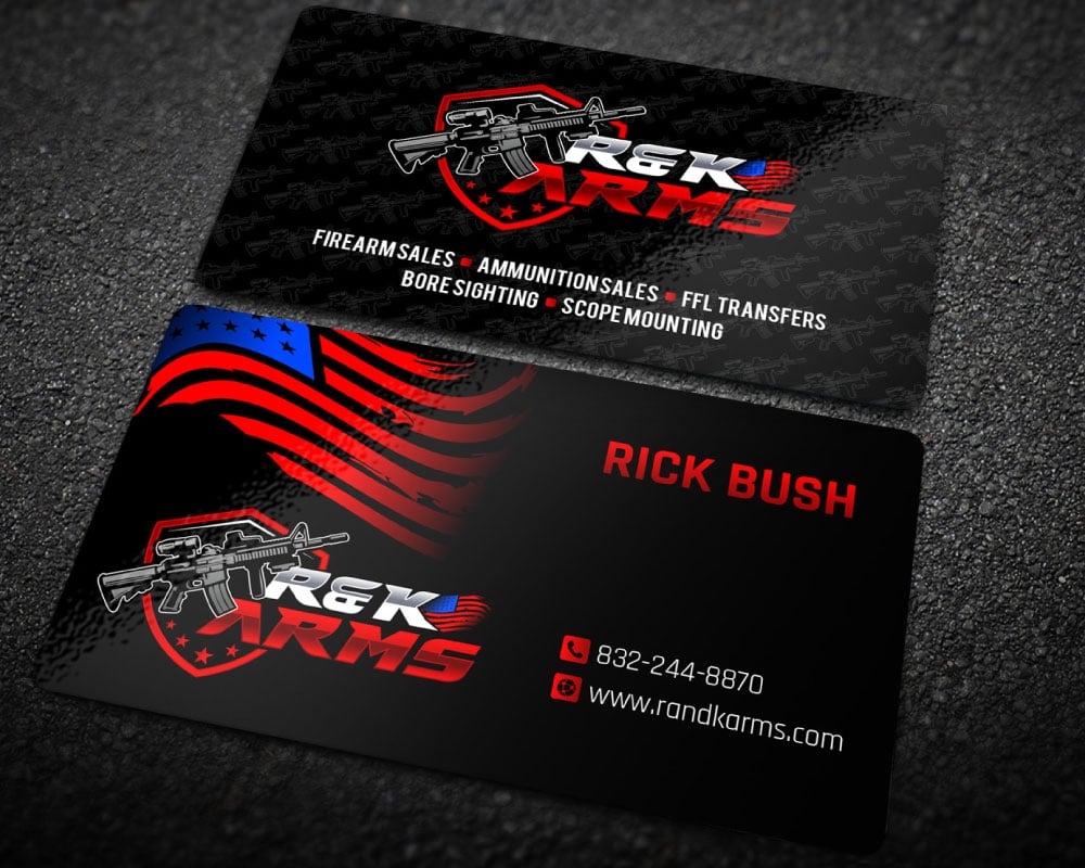 R & K Arms logo design by Boomstudioz