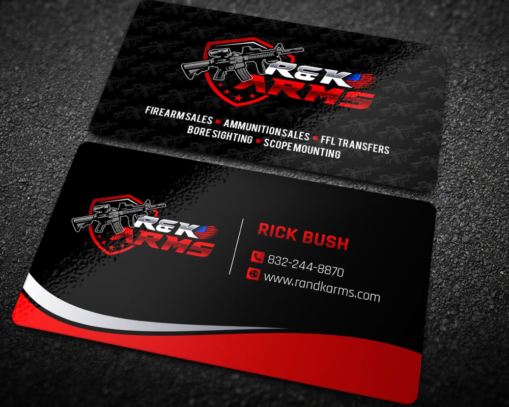 R & K Arms logo design by Boomstudioz