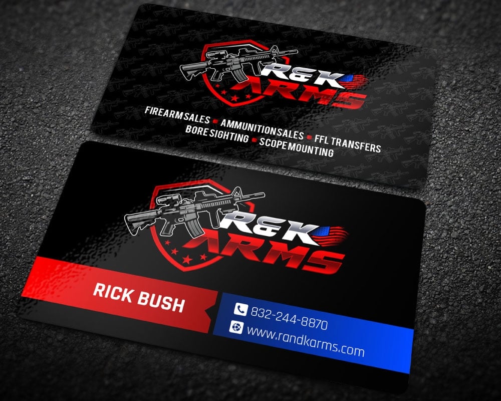 R & K Arms logo design by Boomstudioz