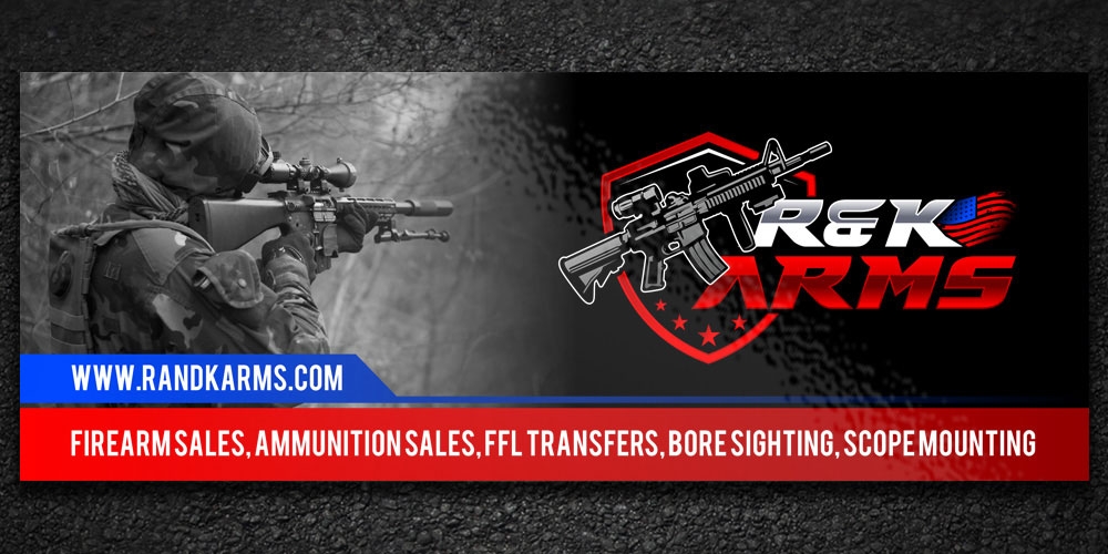 R & K Arms logo design by Boomstudioz