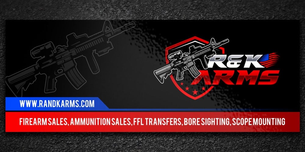 R & K Arms logo design by Boomstudioz