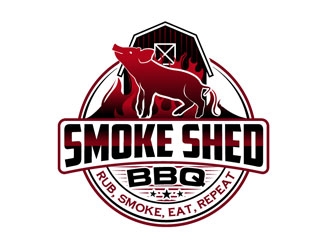 Smoke Shed BBQ logo design by LogoInvent