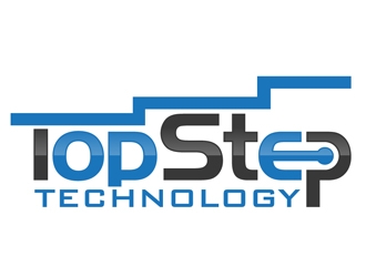 Top Step Technology logo design by DreamLogoDesign