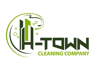 H-TOWN CLEANING COMPANY logo design by DreamLogoDesign