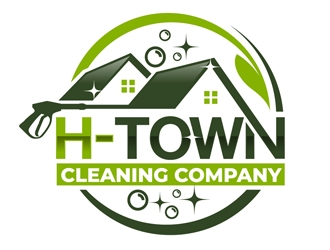 H-TOWN CLEANING COMPANY logo design by DreamLogoDesign