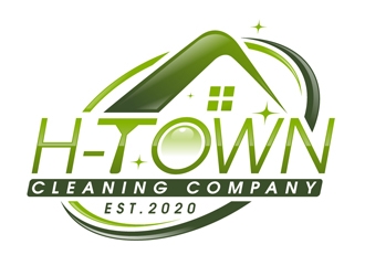 H-TOWN CLEANING COMPANY logo design by DreamLogoDesign