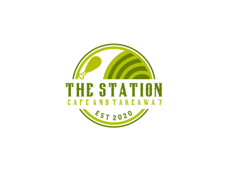 The station  cafe and takeaway logo design by bricton