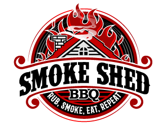 Smoke Shed BBQ logo design by THOR_