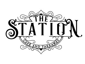 The station  cafe and takeaway logo design by b3no