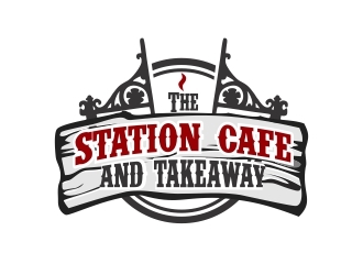 The station  cafe and takeaway logo design by amar_mboiss