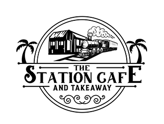 The station  cafe and takeaway logo design by PrimalGraphics