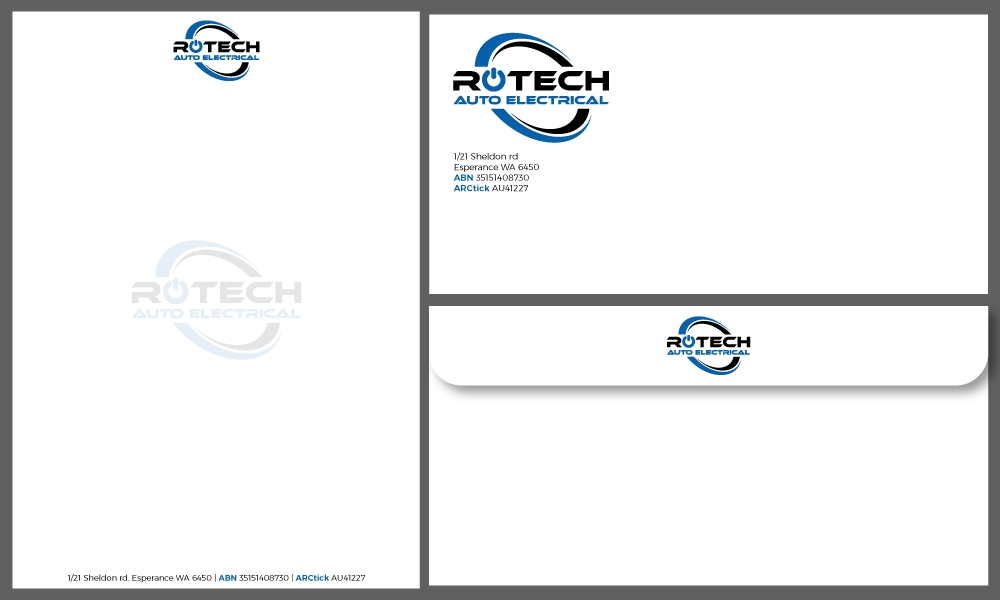 Rotech Auto Electrical logo design by Gelotine