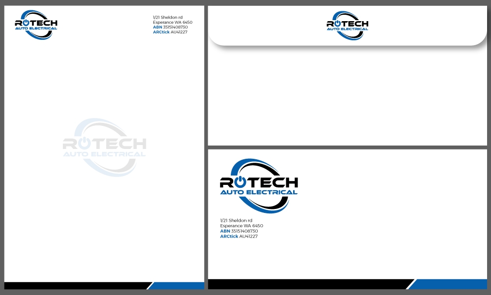 Rotech Auto Electrical logo design by Gelotine