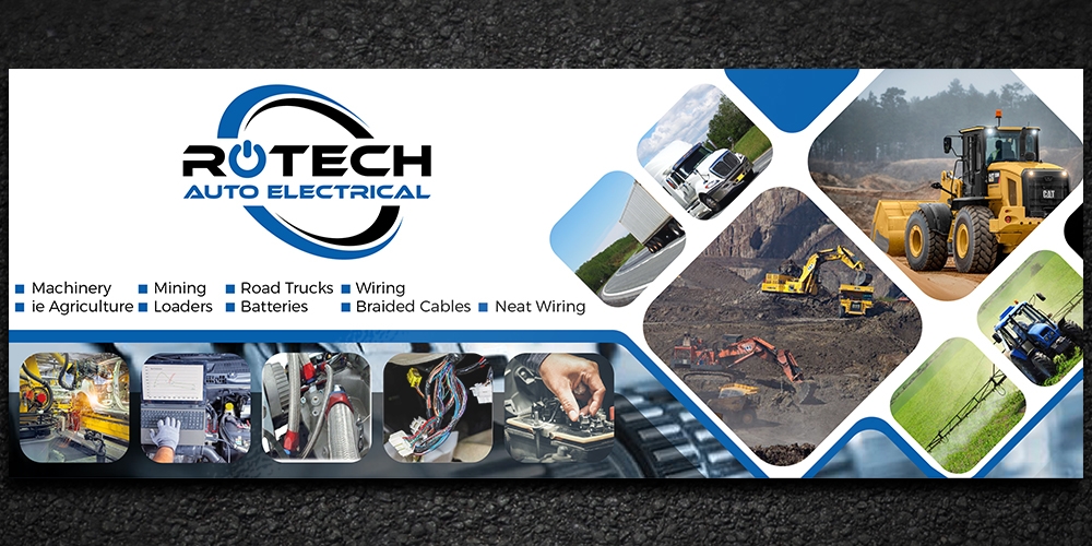 Rotech Auto Electrical logo design by Gelotine