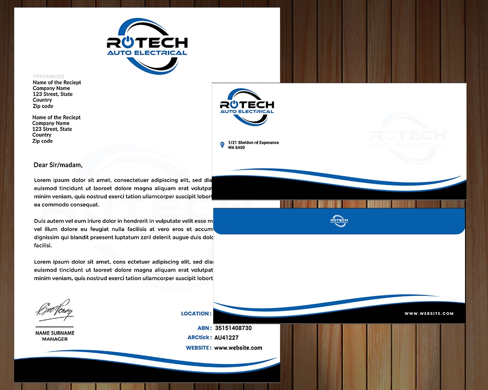 Rotech Auto Electrical logo design by MastersDesigns