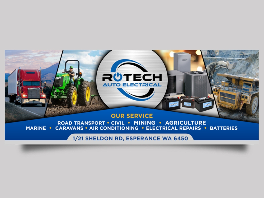 Rotech Auto Electrical logo design by Realistis