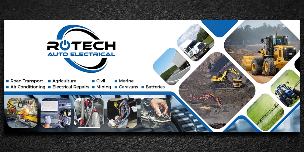 Rotech Auto Electrical logo design by Gelotine