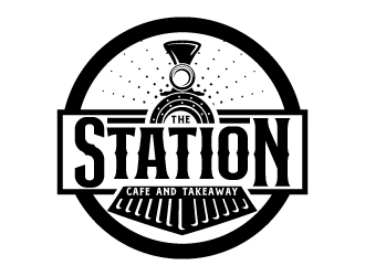 The station  cafe and takeaway logo design by LogOExperT