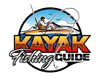 Kayak Fishing Guide logo design by DreamLogoDesign