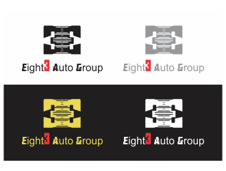 Eight3 auto group logo design by Kipli92