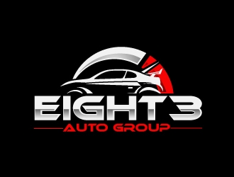 Eight3 auto group logo design by AamirKhan