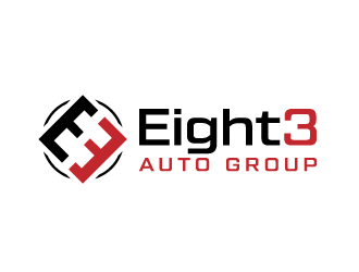 Eight3 auto group logo design by akilis13