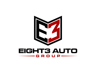 Eight3 auto group logo design by Shina