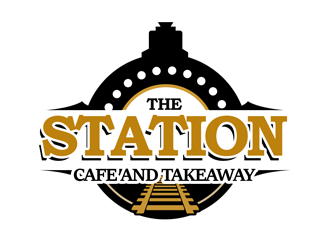 The station  cafe and takeaway logo design by kunejo