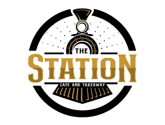 The station  cafe and takeaway logo design by LogOExperT