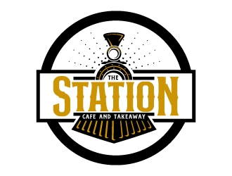 The station  cafe and takeaway logo design by LogOExperT