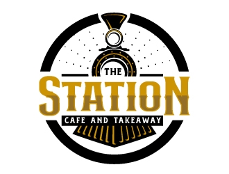 The station  cafe and takeaway logo design by LogOExperT