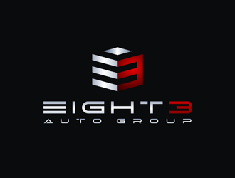 Eight3 auto group logo design by Rizqy