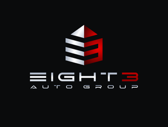 Eight3 auto group logo design by Rizqy