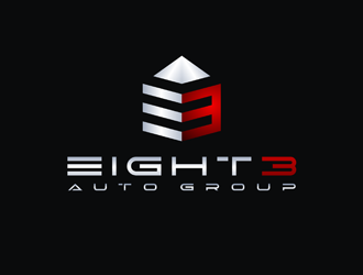 Eight3 auto group logo design by Rizqy